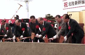 Hokuriku bullet train construction begins